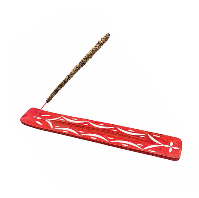incenso ad Porta incenso in legno Mango Ski Red e Albero della vita 26 cm x 10