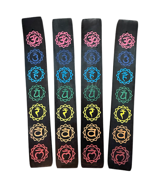 Porta incenso in legno 7 Chakra x10