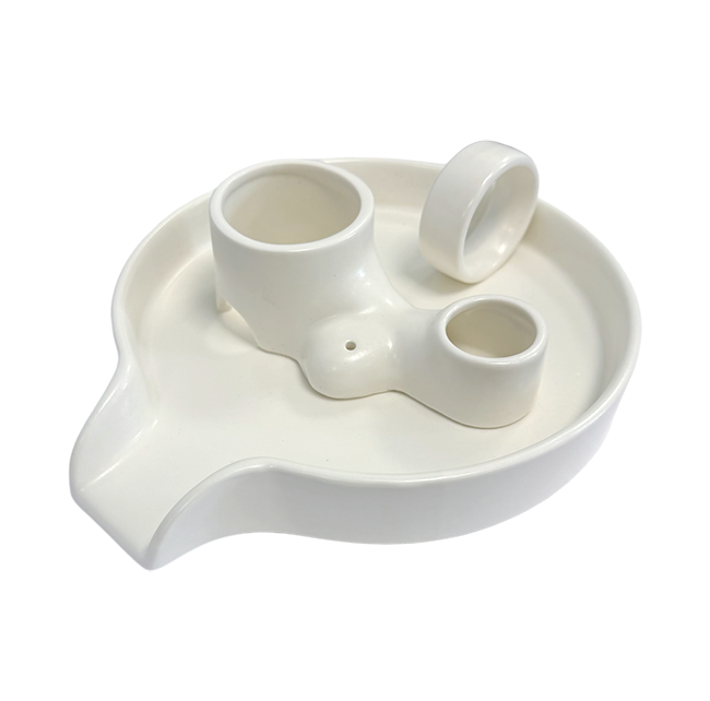 incenso ad Porta incenso in ceramica bianca per Palo Santo e Salvia Bianca 18,50 cm