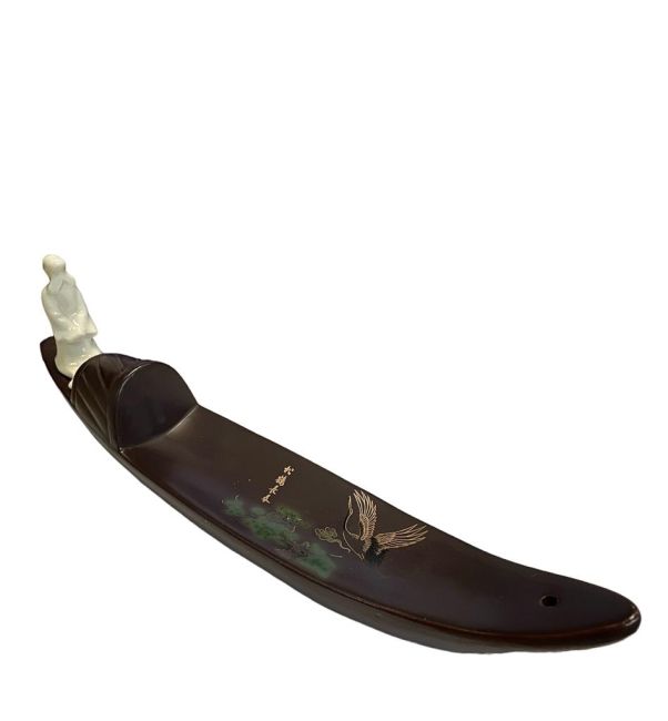 incenso ad Portaincenso in ceramica a forma di barca cinese 28cm|it