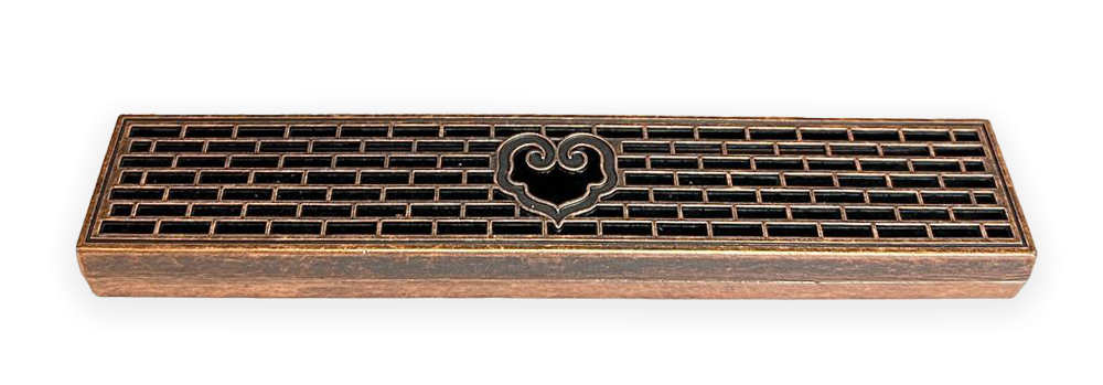 Scatola porta incenso in metallo traforato 14,7 cm