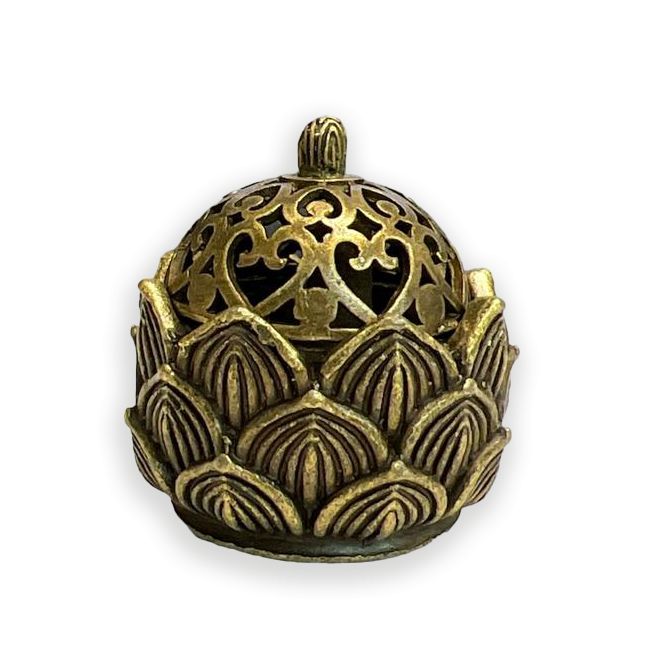 Portaincenso in metallo Lotus Ball 4 cm