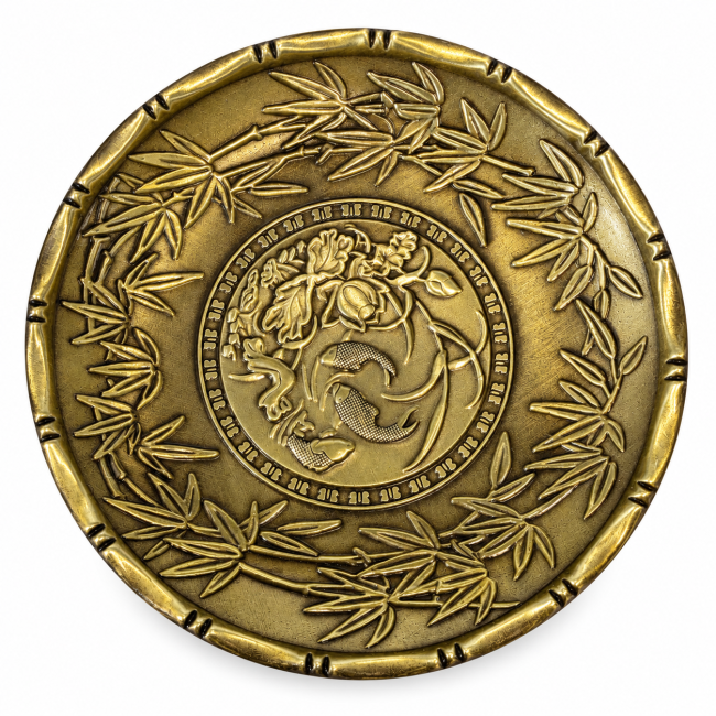 incenso ad Ciotola per incenso e sottobicchiere decorato con loto e pesci 9,3 cm