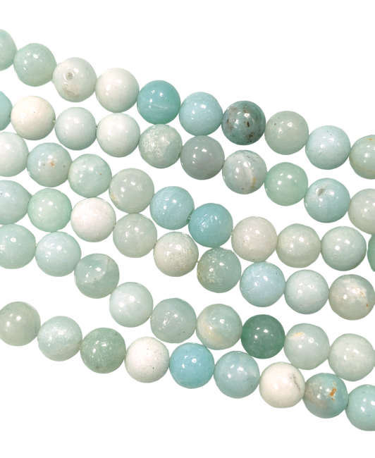 Perline di amazzonite cinese da 8 mm su filo da 40 cm
