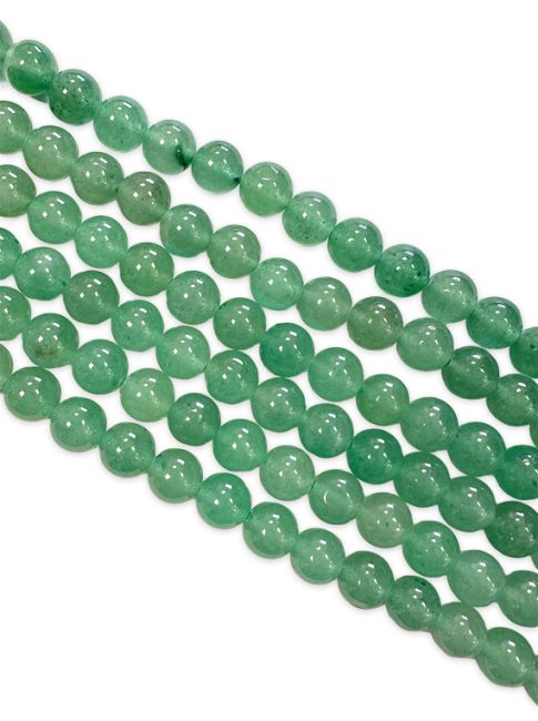 Perline di Avventurina verde da 10mm su filo da 40cm
