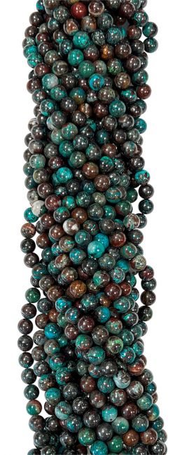 Perline di Chrysocollo dal Congo AA da 6mm su filo da 40cm