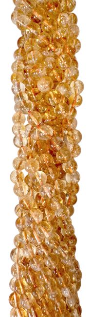 Perle di citrino AA riscaldate da 6,5-7,5 mm su un filo di 40 cm