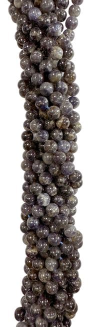 Perline di Cordierite Lolite da 8mm su filo da 40cm