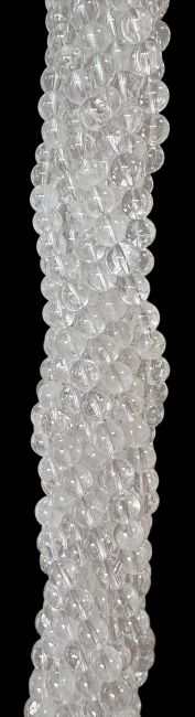 Perline di Cristallo di rocca da 10mm su filo da 40cm