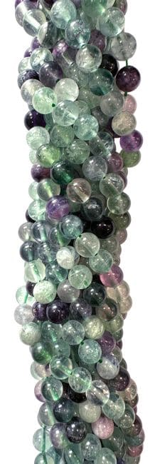 Perline di Fluorite A da 6mm su filo da 40cm