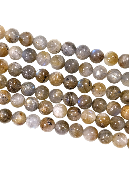 Perline di labradorite A da 8 mm su filo da 40 cm