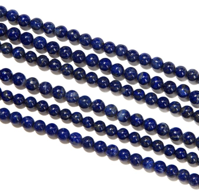 Perle di lapislazzuli A da 4 mm su filo da 40 cm