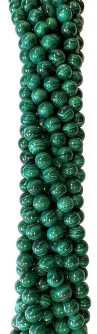 Perline di Malachite A da 5-6mm su filo da 40cm