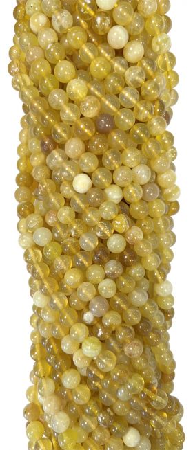 Perline di Opale giallo A da 6mm su filo da 40cm