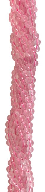 Perle di quarzo rosa A da 10 mm su filo da 40 cm