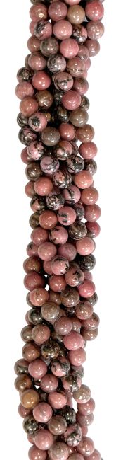 Perline di Rhodonite da 4mm su filo da 40cm