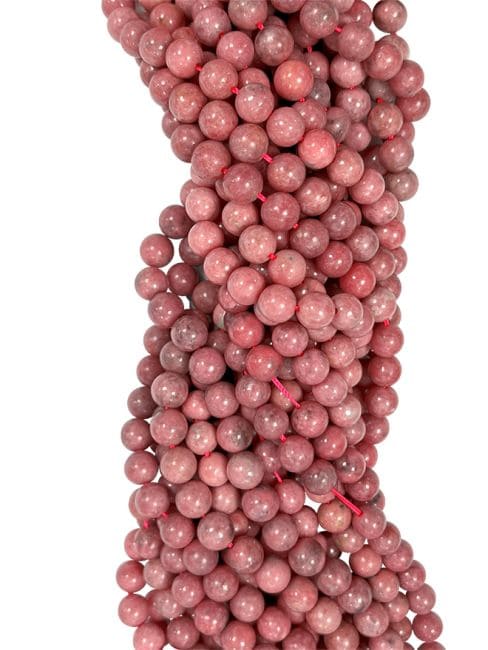 Rhodonite Australia Perle A da 8 mm su un filo da 40 cm