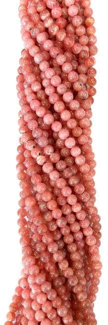 Perline di Rhodochrosite AAA da 6-7mm su filo da 40cm