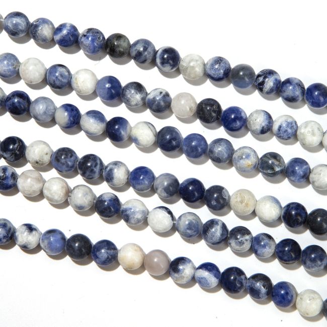 Perle di sodalite da 8 mm su filo da 40 cm
