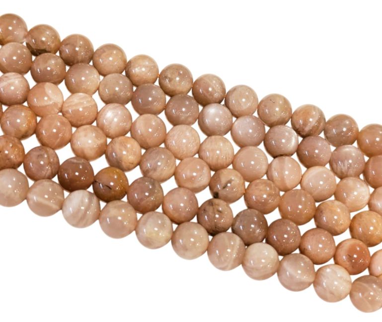 Perline di Pietra di sole da 8mm su filo da 40cm