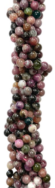 Perline di Tormalina multicolore A da 6mm su filo da 40cm