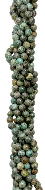 Perline di africano turchese naturale  A da 10mm su filo da 40cm