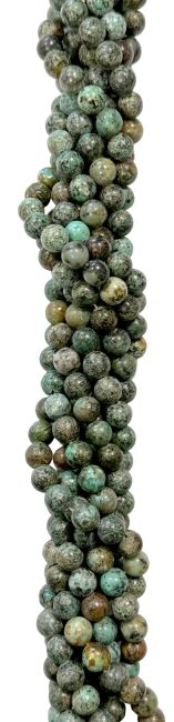 Perle di turchese africano naturale da 4 mm su filo da 40 cm