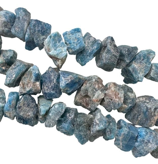 Apatite blu A Pietre grezze 13-20 mm su un filo di 40 cm