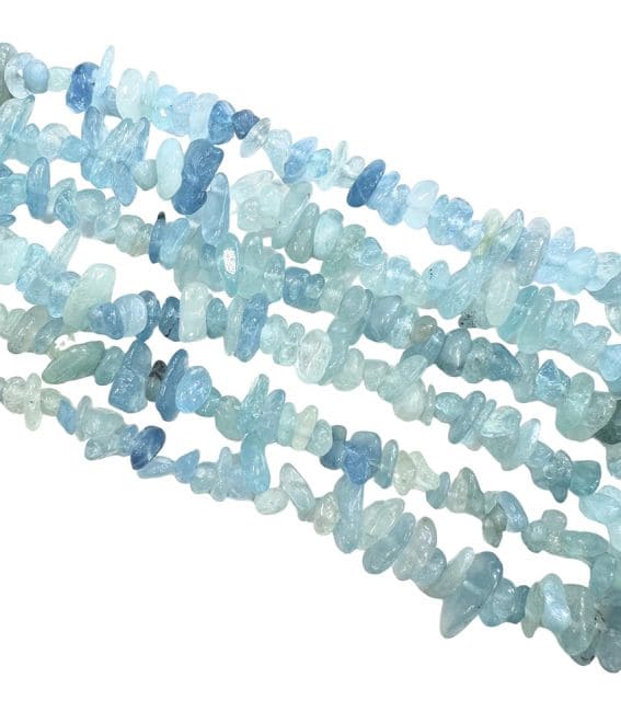 incenso ad Chip Aquamarine AA 5-8 mm su un filo da 80 cm