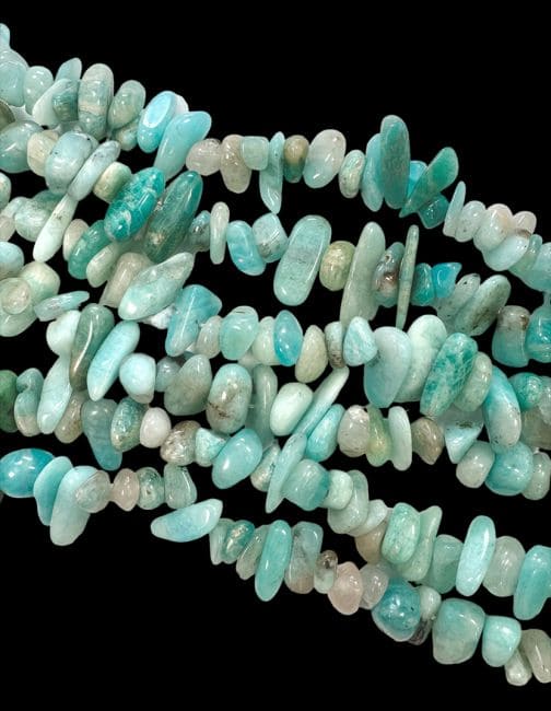 Amazonite Russia A scheggia 5-8 mm su un filo di 80 cm