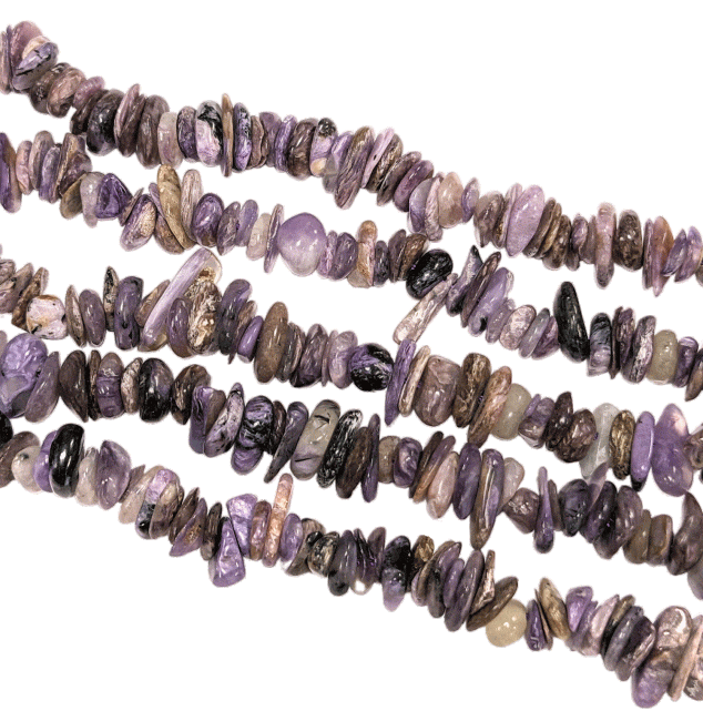 incenso ad Chip Charoite AA da 5-8 mm su filo da 80 cm
