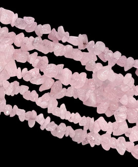 incenso ad Quarzo rosa A scheggia 5-8 mm su un filo di 80 cm|it