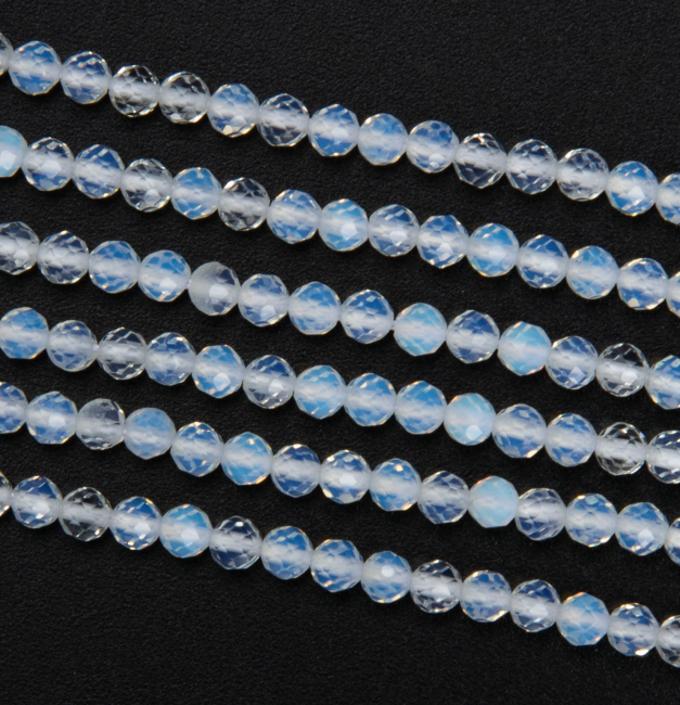 Opalite sfaccettata A perle da 3 mm su filo da 40 cm