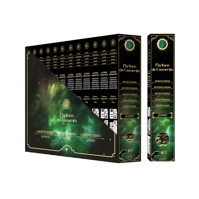 incenso ad Incenso Smudge Stick Parfum de Gemmes Gelsomino e Avventurina 20g