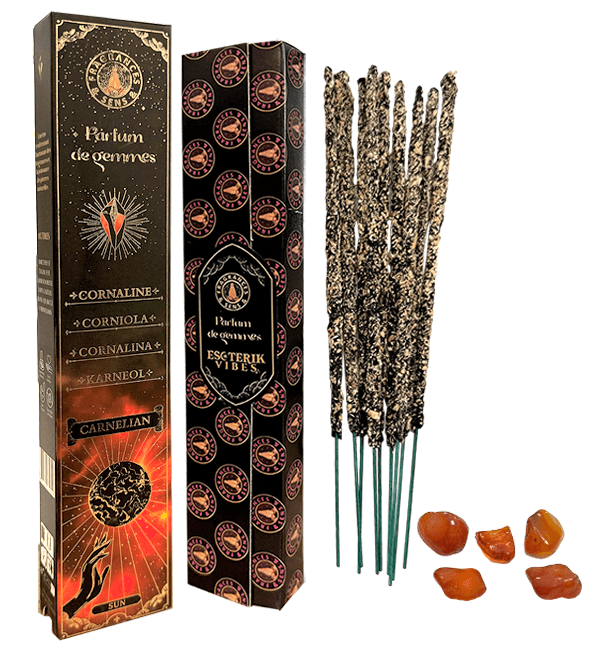 incenso ad Incenso Fragrances & Sens Parfum de Gemmes Corniola Smudge Stick 20g|it