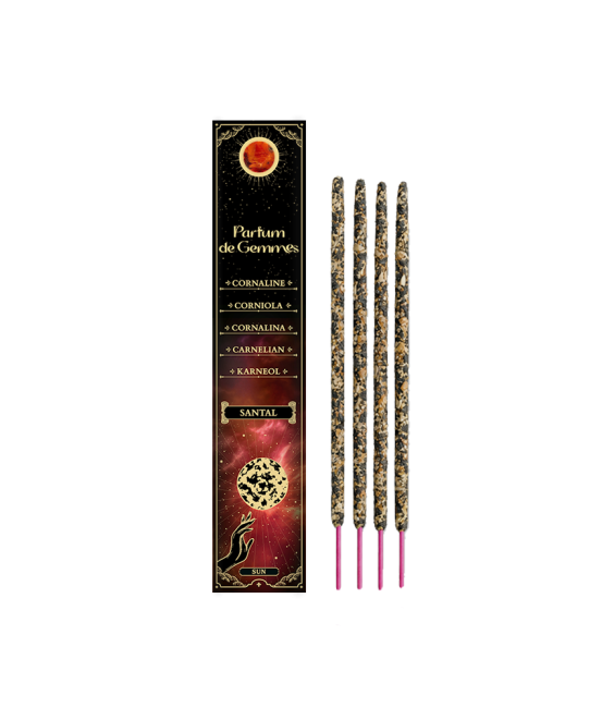 incenso ad Incenso Smudge Stick Parfum de Gemmes Sandalo e Corniola 20g|it