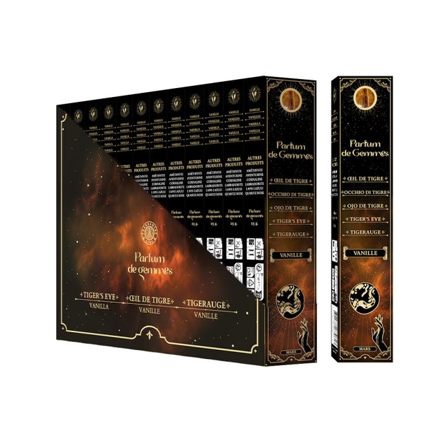 Incenso Smudge Stick Parfum de Gemmes Vaniglia e Occhio di Tigre 20g