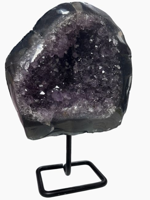 Geode di ametista del Perù AA sulla base