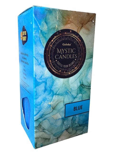 Candele Goloka Massa Colorata Azzurro 13cm 20pz