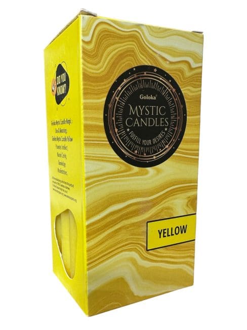 Candele Goloka Massa Colorata Giallo 13cm 20pz