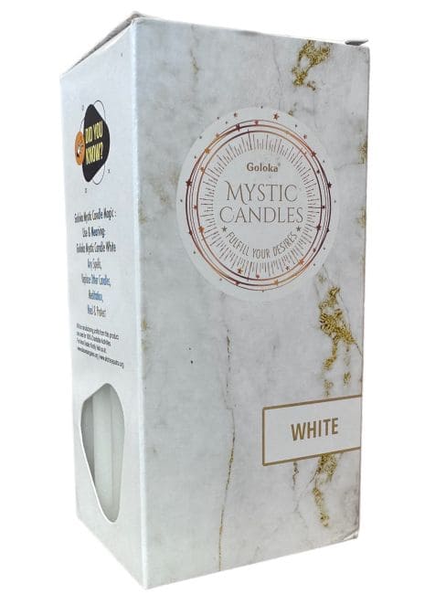 Candele Goloka Colorate Mass White 13cm 20pz