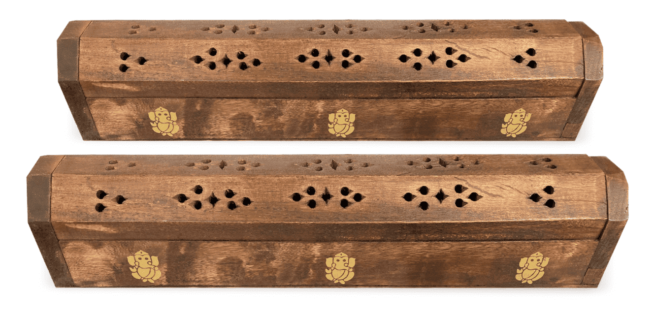 Portaincenso in legno Golden Ganesh 30cm - 2pz