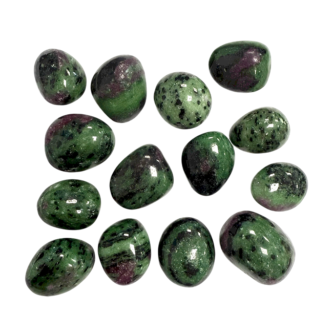 Pietre levigate di zoisite rubino AA 250 g