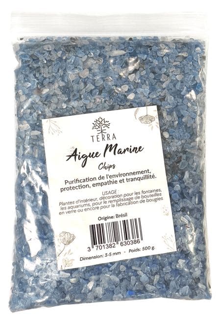 Acquamarina A+ Scaglie di pietra naturale 3-5mm 500g