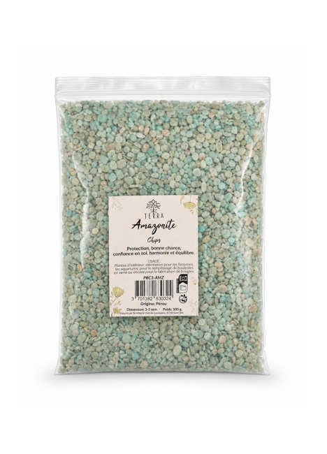incenso ad Chips di Amazzonite del Perù Naturale A 2-4mm 500g