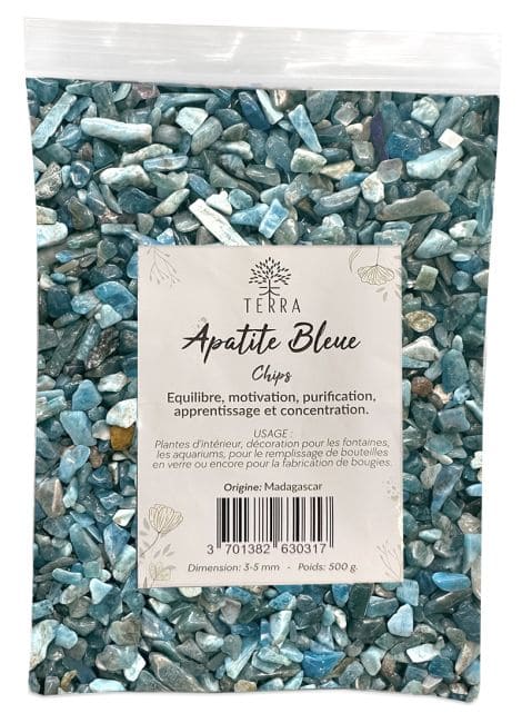 Apatite A+ Scaglie di pietra naturale 3-5mm 500g