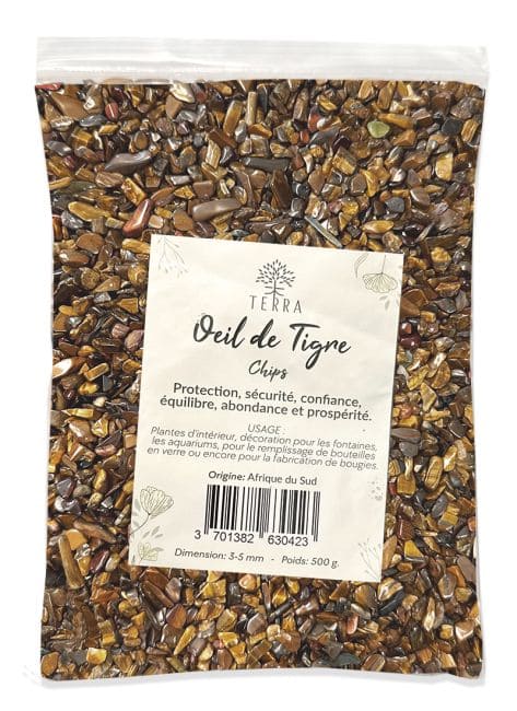 Occhio di tigre Mate A Scaglie di pietra naturale 3-5 mm 500 g