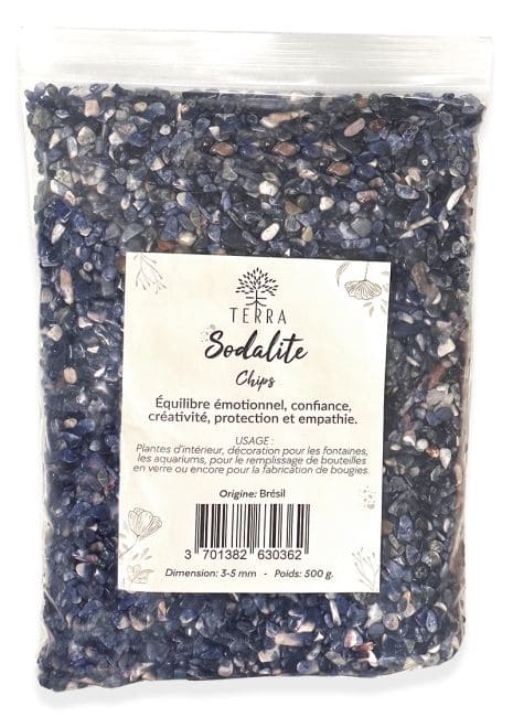 Sodalite A+ Scaglie di pietra naturale 3-5mm 500g