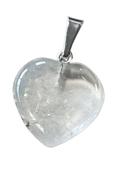 Ciondolo Cuore Cristallo di rocca 20mm x10