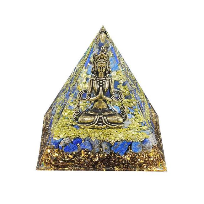 Piramide di orgonite Shiva + Lapislazzuli